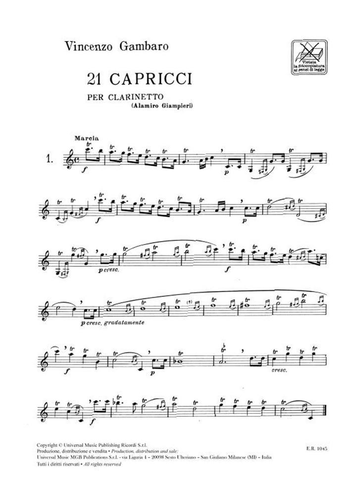 21 Capricci