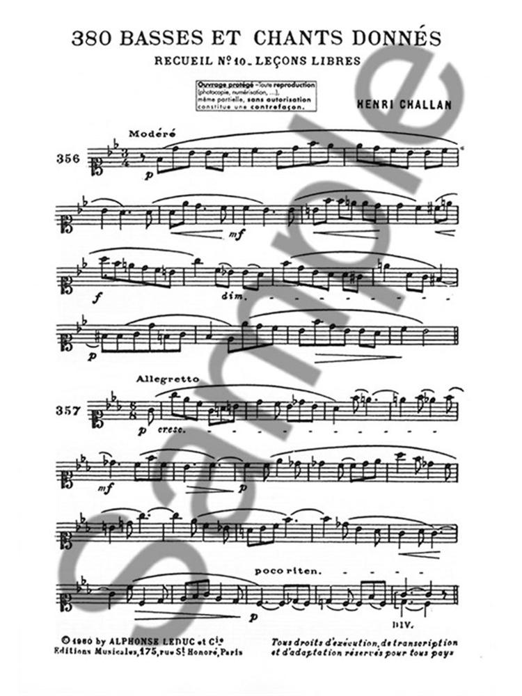 380 Basses et Chants Donnés Vol. 10A