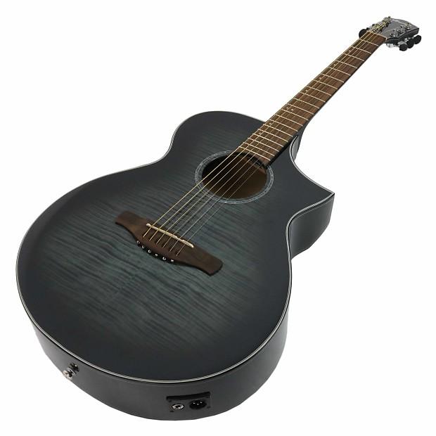 6-string E-Acoustic Guitar with Maple Top and Fishman Electronics - Transparent Black Sunburst High Gloss 