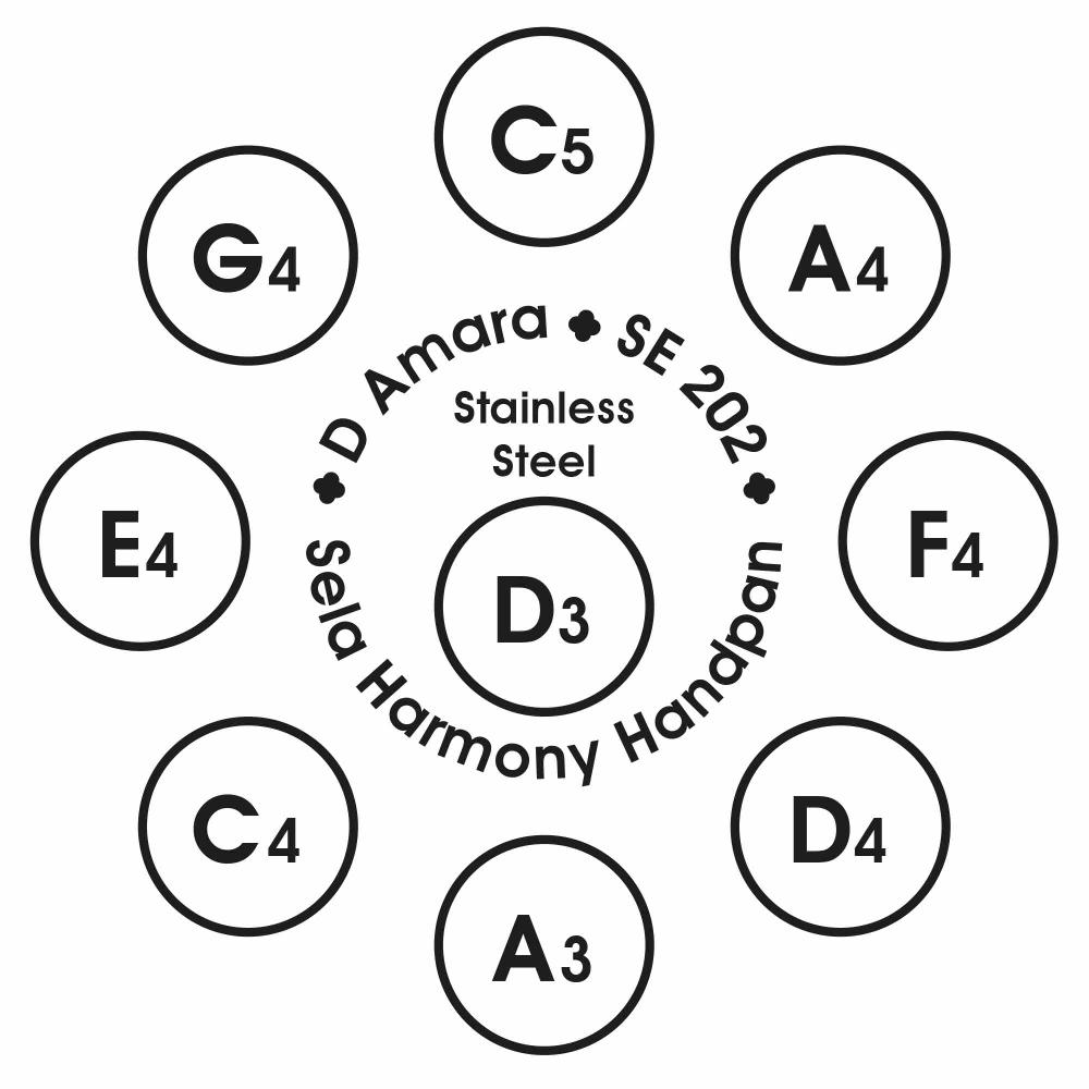 Handmade Harmony Handpan D Amara Stainless Steel