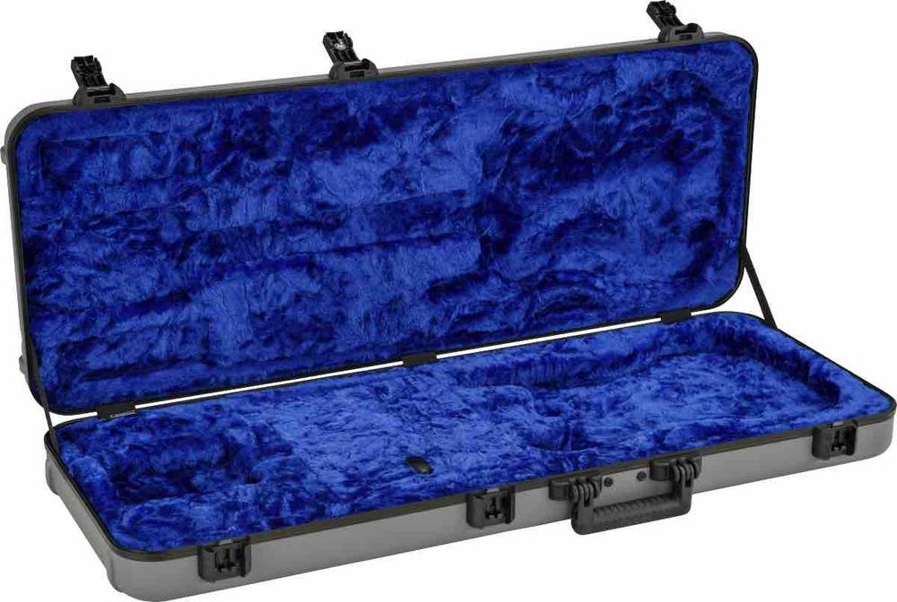 Deluxe Molded Strat/Tele Case, Silver/Blue