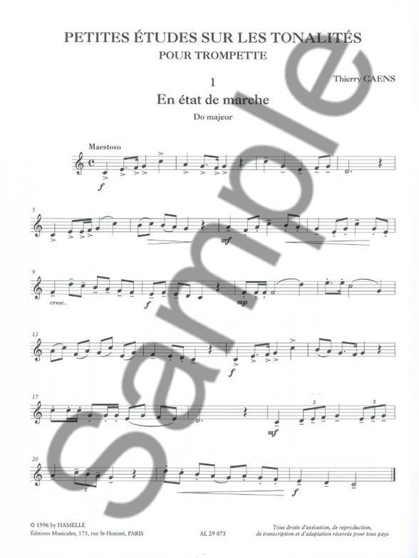 Petites Etudes Sur Les Tonalites Trumpet