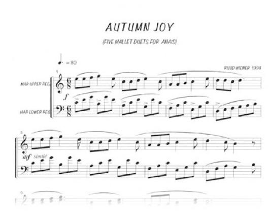 Autumn Joy for marimba and vibraphone