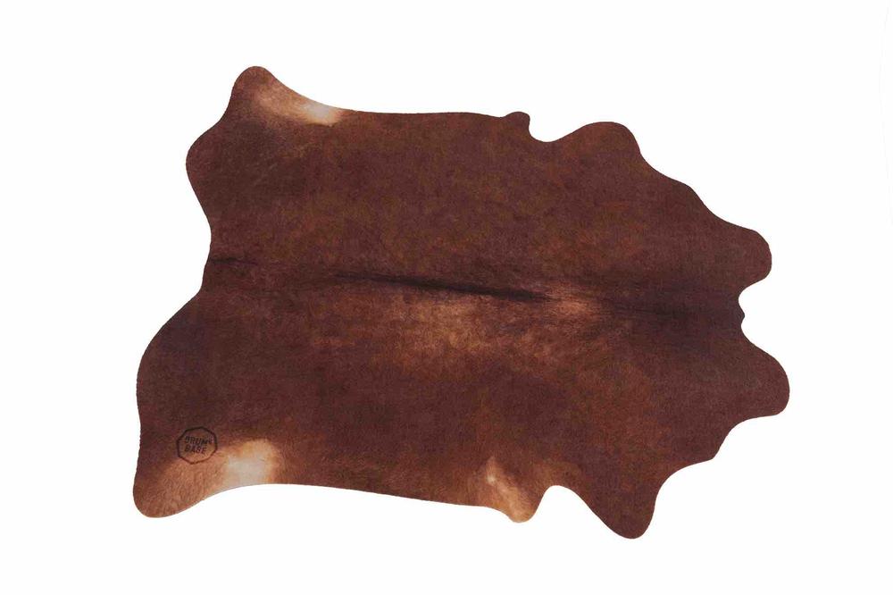 DRUMnBASE - Vegan Cow Betsy / Drum Mat 185x160 Red Brown