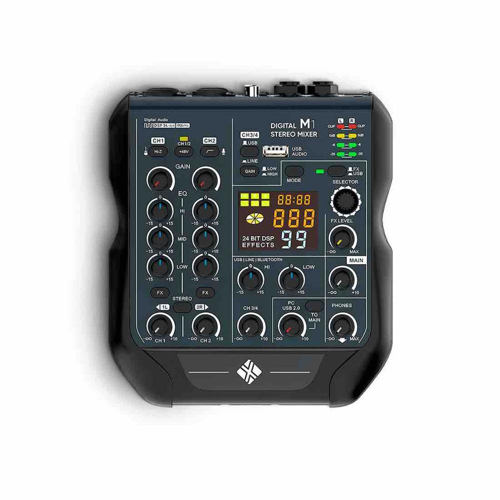 Ultra Compact Digital Stereo Mixer with Bluetooth and USB