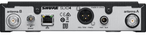 Handheld system consisting a handheld transmitter SLXD2 with Beta 58A and a receiver SLXD4  518-562MHz