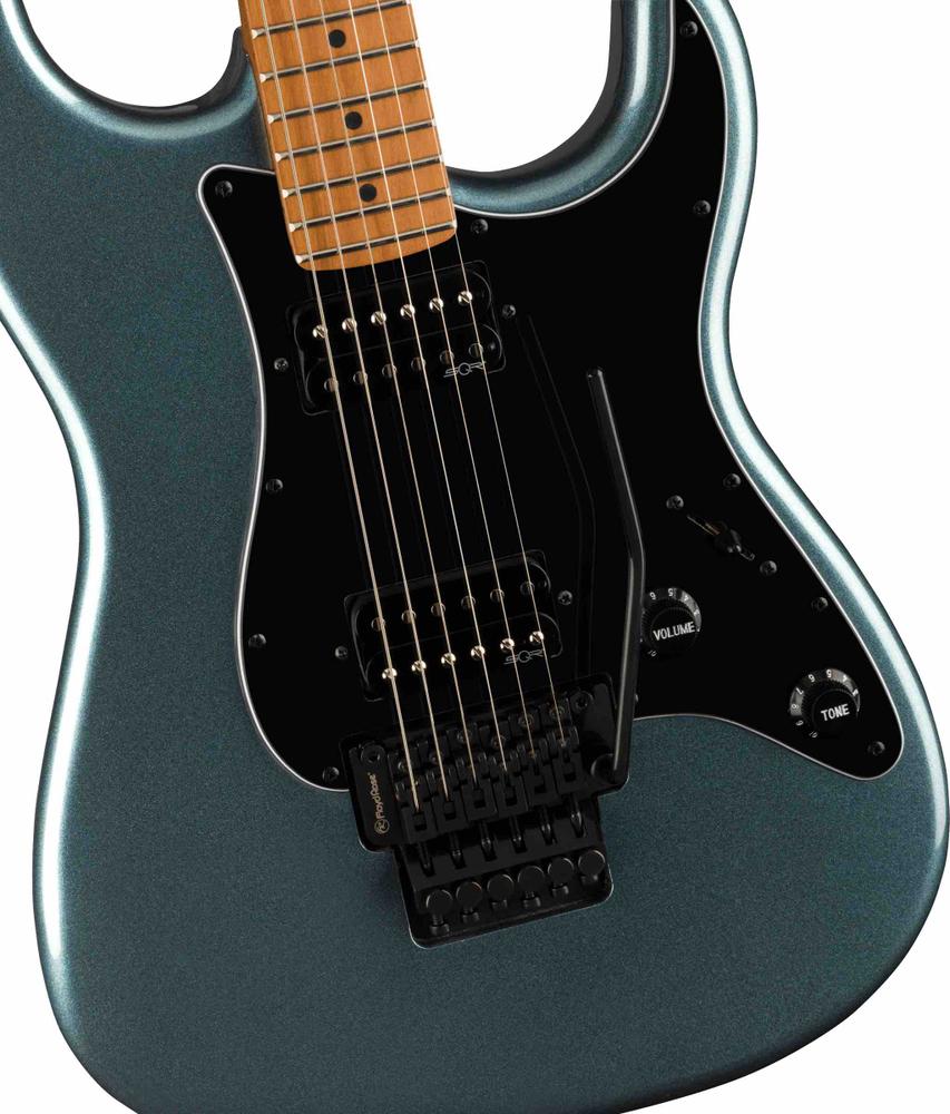 Contemporary Stratocaster® HH FR, Roasted Maple Fingerboard, Black Pickguard, Gunmetal Metallic ( available early June 2023 )