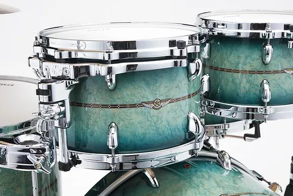 Limited Star Maple Factory Vault Drum 5 piece Shell Kit - Cerulean Bird's Eye Maple 