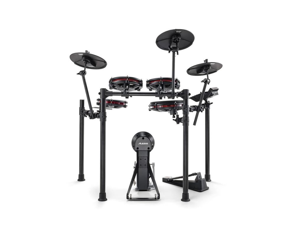 8-Piece Electronic Drum Kit with Mesh Heads and Bluetooth