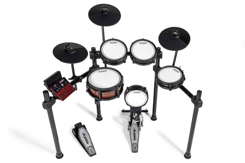 8-Piece Electronic Drum Kit with Mesh Heads and Bluetooth