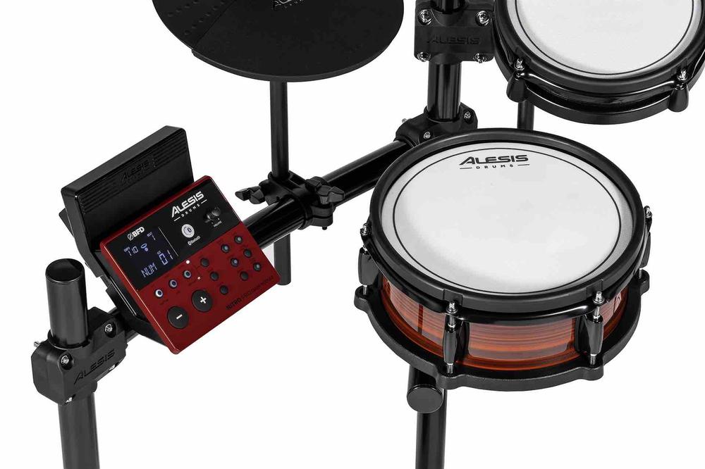 8-Piece Electronic Drum Kit with Mesh Heads and Bluetooth