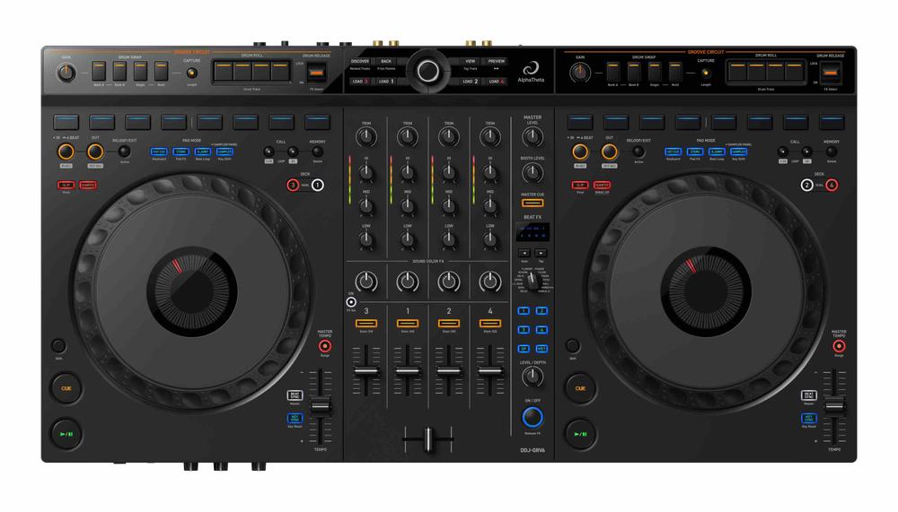 4-channel DJ controller for rekordbox and Serato DJ Pro