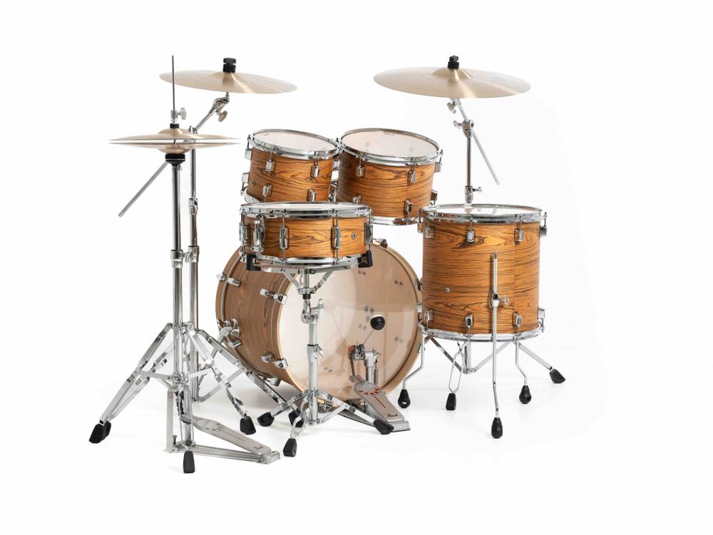 Decade Maple 5 pc Drum Set with HWP-834 in Artisan Finish #876 Satin Caramel Veil