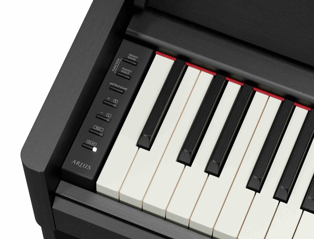 Arius Digital Piano Black Satin Slim Design - Black