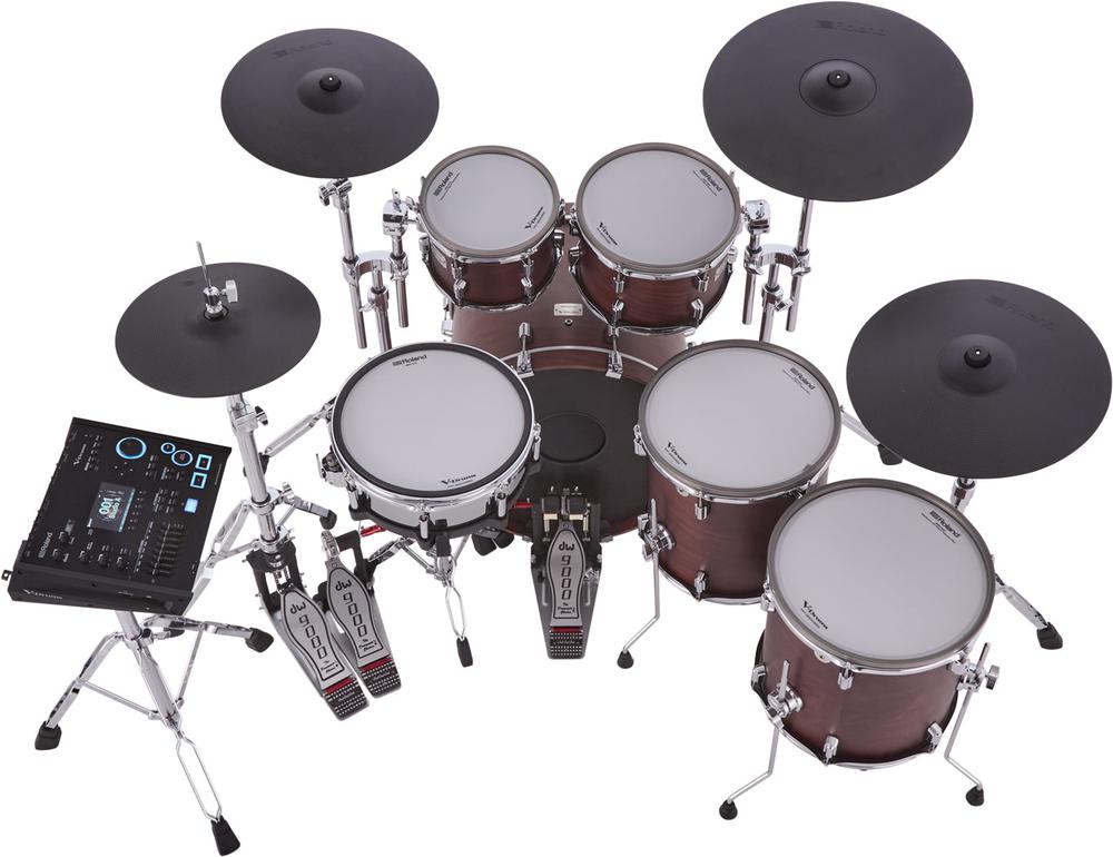 Flagship V-Drums Acoustic Design Electronic Drum Kit VAD716 - Satin Walnut Finish